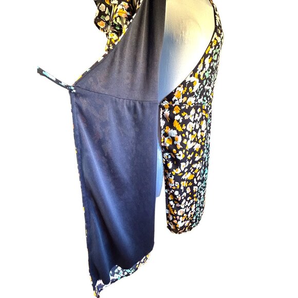 Blue Rain Womens Wrap Dress Small Multicolor Floral Short Sleeve Lightweight - Picture 3 of 12